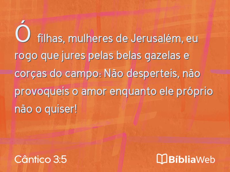 Cântico 3:5 em imagem para compartilhar