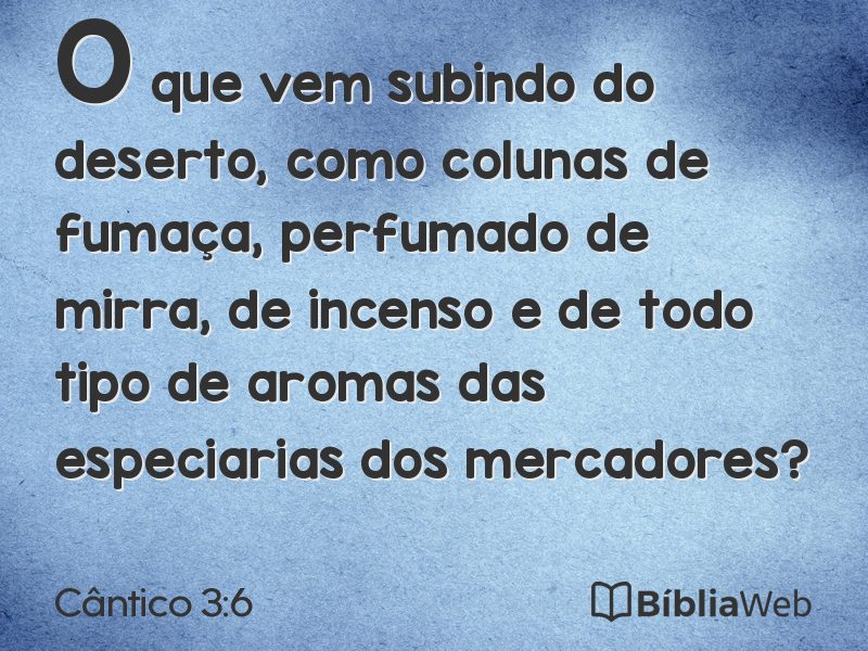 Cântico 3:6 em imagem para compartilhar