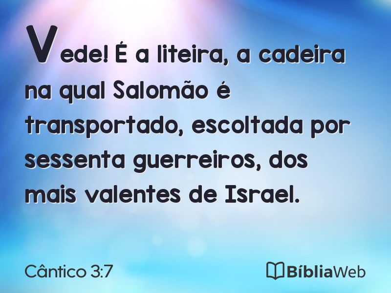 Cântico 3:7 em imagem para compartilhar