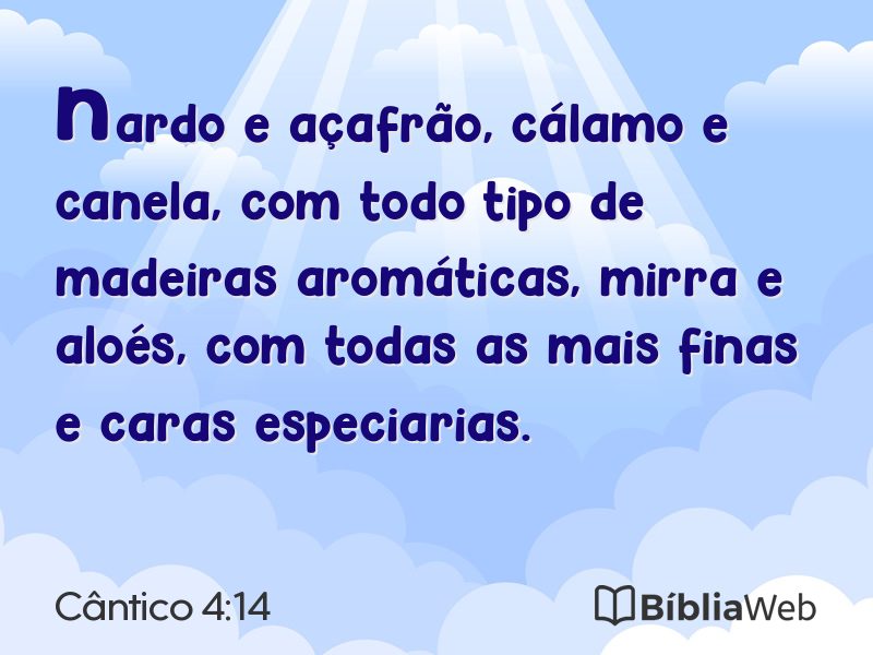 Cântico 4:14 em imagem para compartilhar