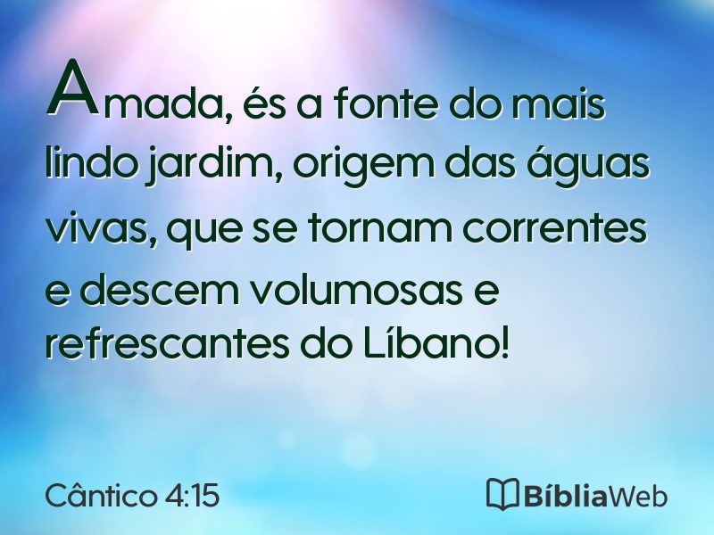 Cântico 4:15 em imagem para compartilhar