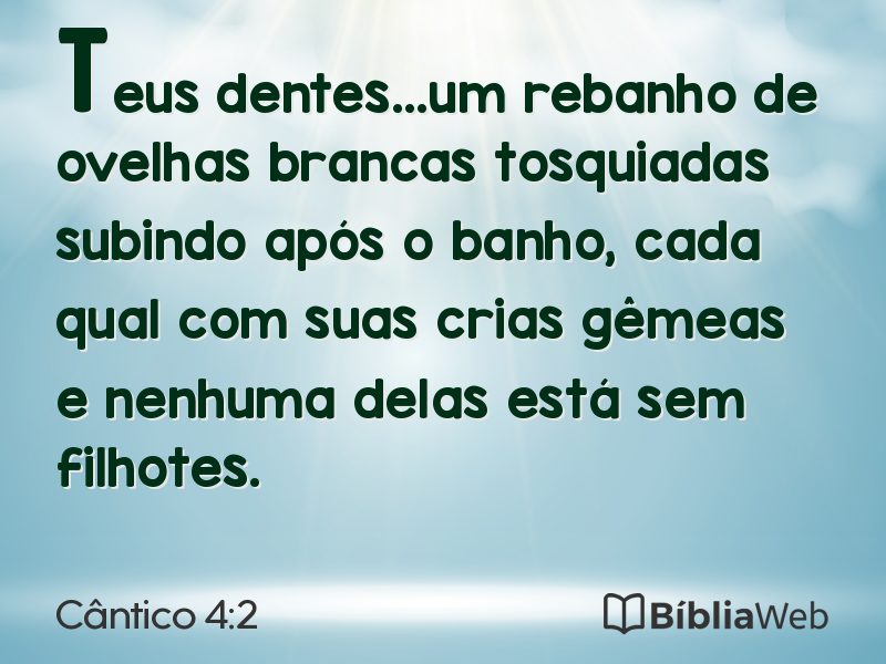 Cântico 4:2 em imagem para compartilhar
