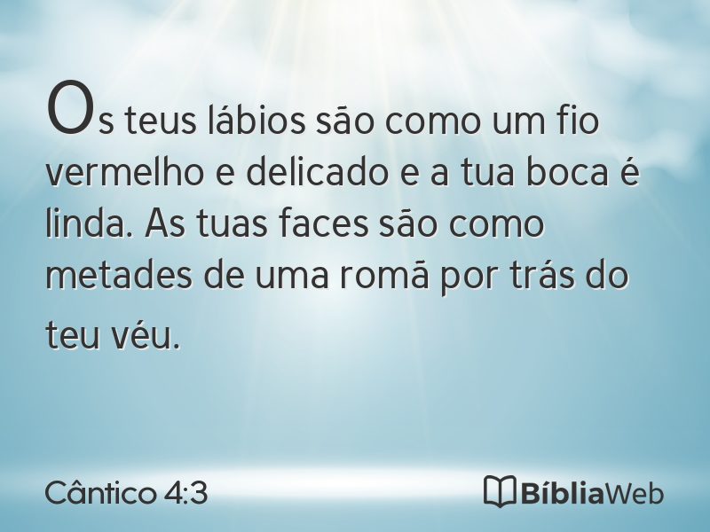 Cântico 4:3 em imagem para compartilhar