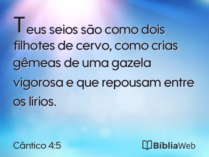 Cântico 4:5 em imagem para compartilhar
