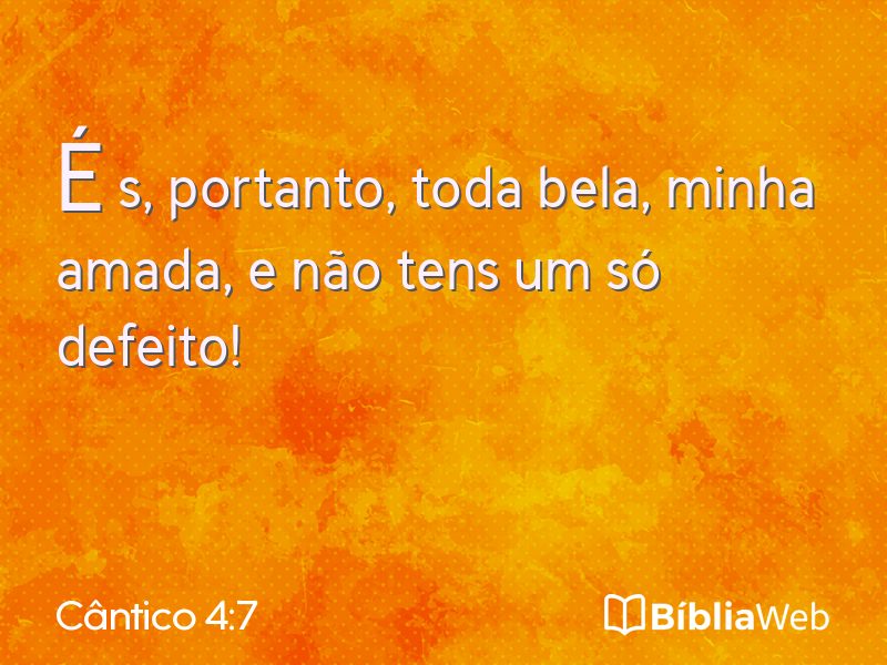 Cântico 4:7 em imagem para compartilhar
