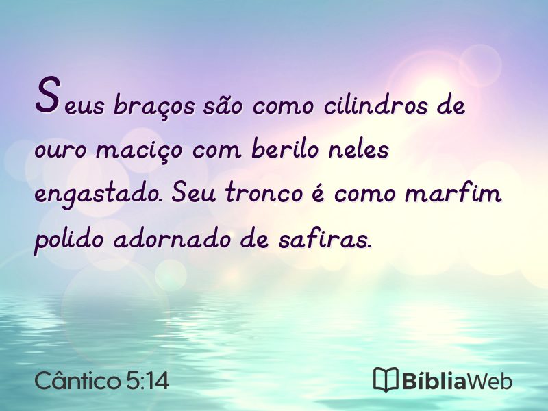 Cântico 5:14 em imagem para compartilhar