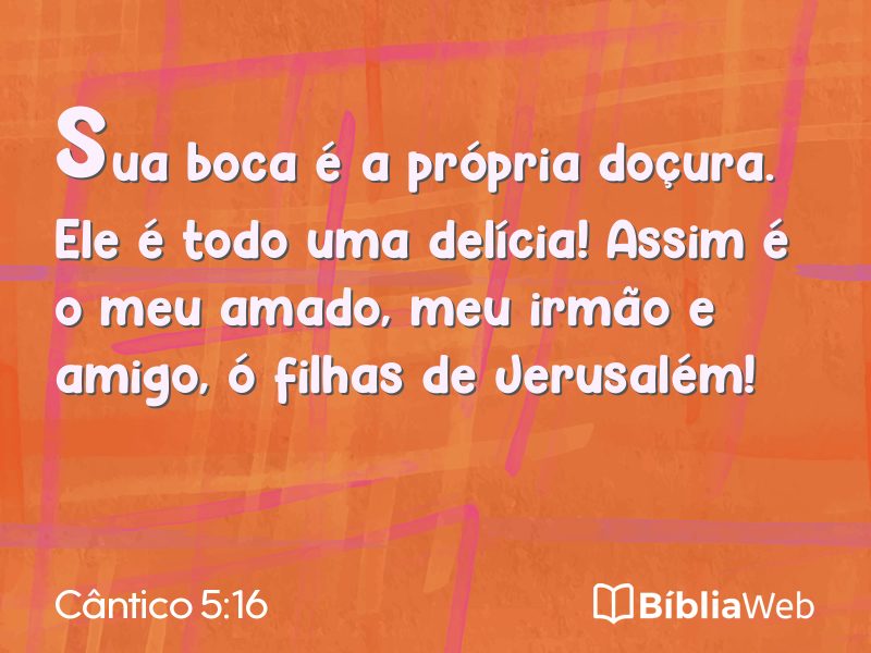 Cântico 5:16 em imagem para compartilhar