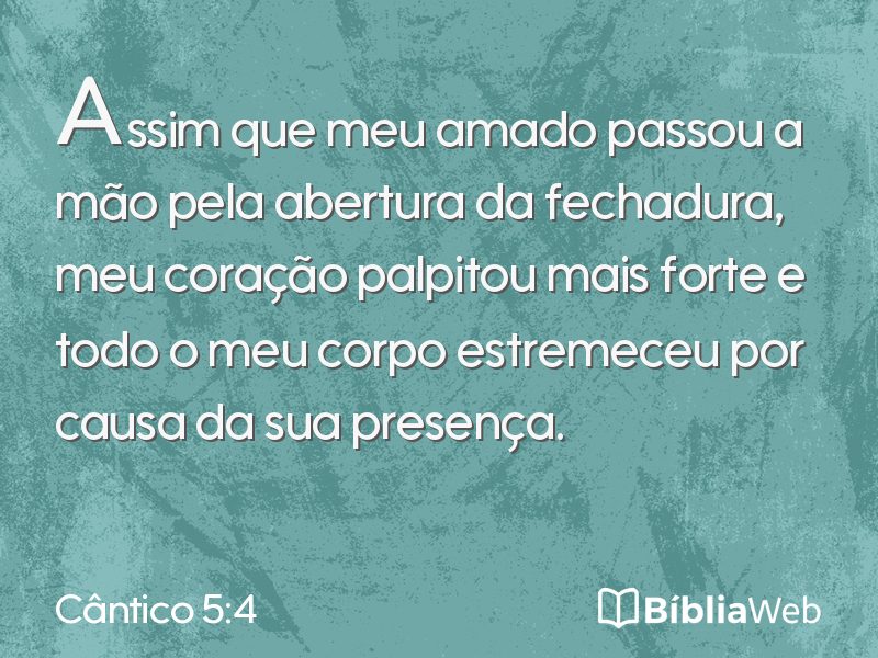 Cântico 5:4 em imagem para compartilhar