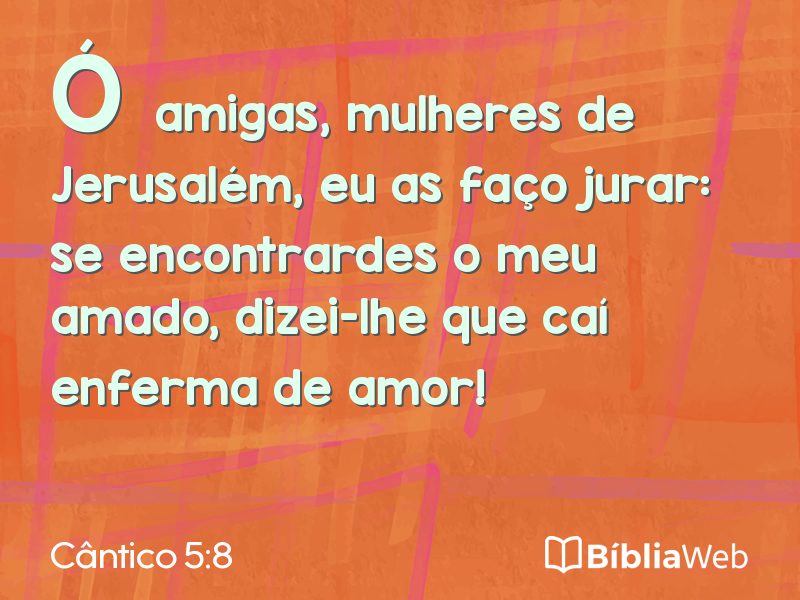 Cântico 5:8 em imagem para compartilhar