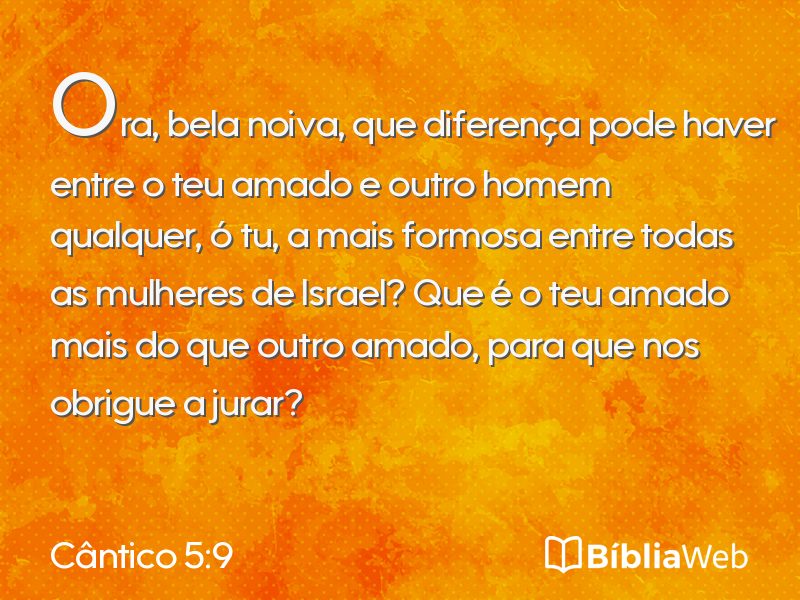 Cântico 5:9 em imagem para compartilhar