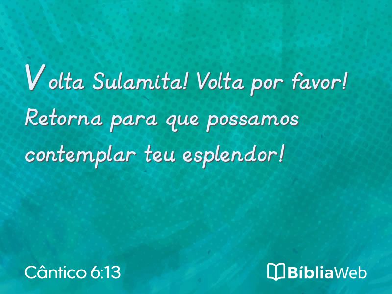 Cântico 6:13 em imagem para compartilhar