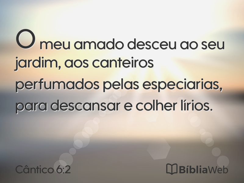 Cântico 6:2 em imagem para compartilhar