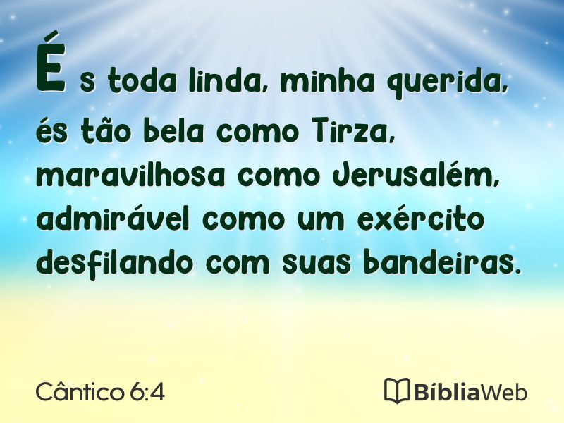Cântico 6:4 em imagem para compartilhar