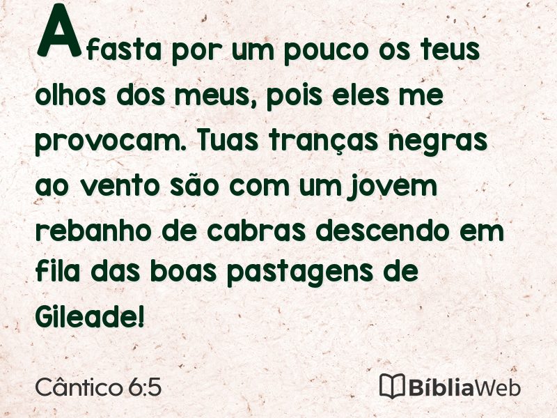 Cântico 6:5 em imagem para compartilhar