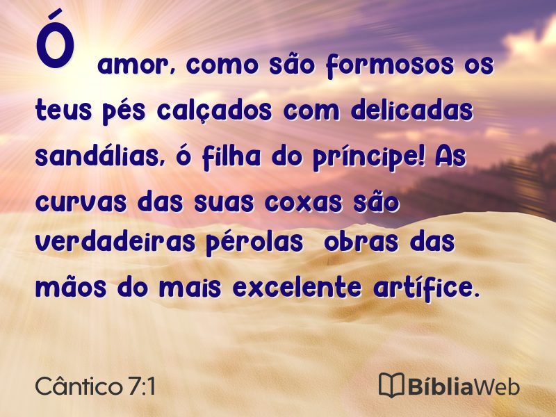 Cântico 7:1 em imagem para compartilhar