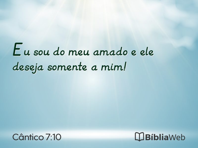 Cântico 7:10 em imagem para compartilhar