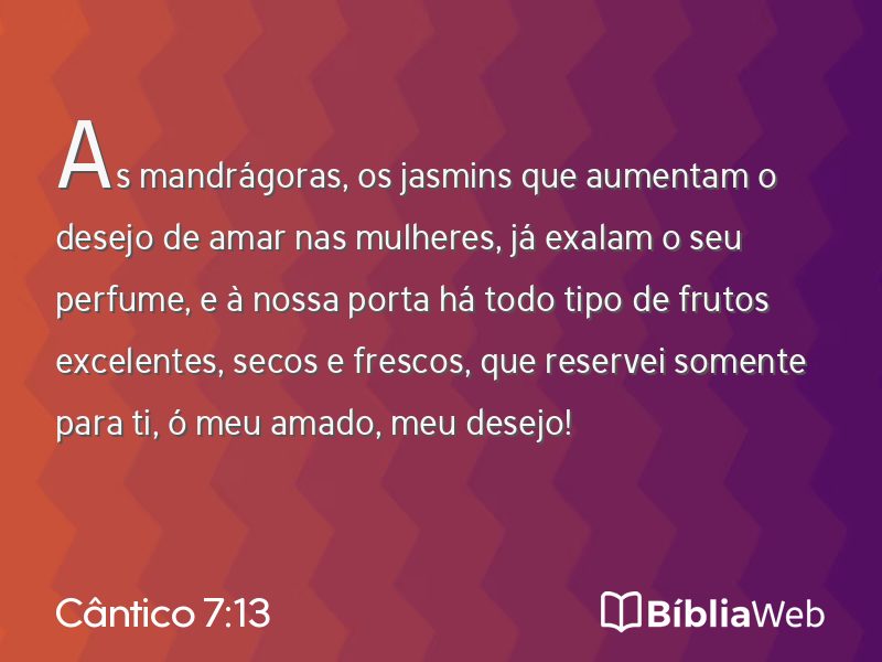 Cântico 7:13 em imagem para compartilhar