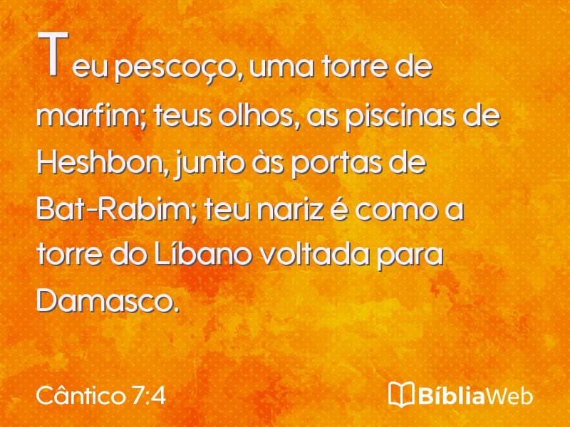Cântico 7:4 em imagem para compartilhar