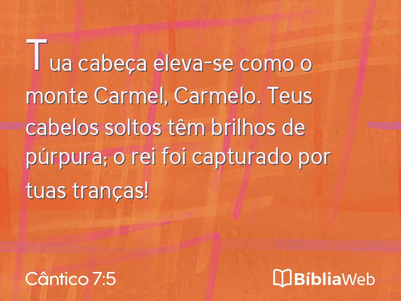 Cântico 7:5 em imagem para compartilhar