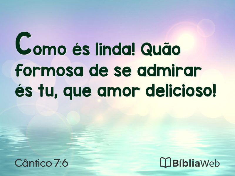 Cântico 7:6 em imagem para compartilhar