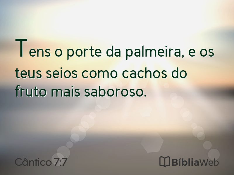 Cântico 7:7 em imagem para compartilhar