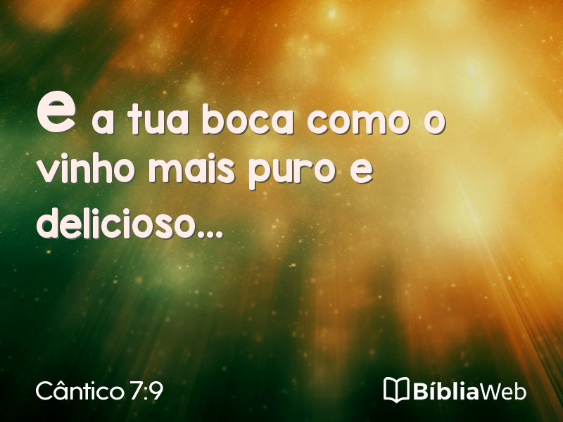 Cântico 7:9 em imagem para compartilhar