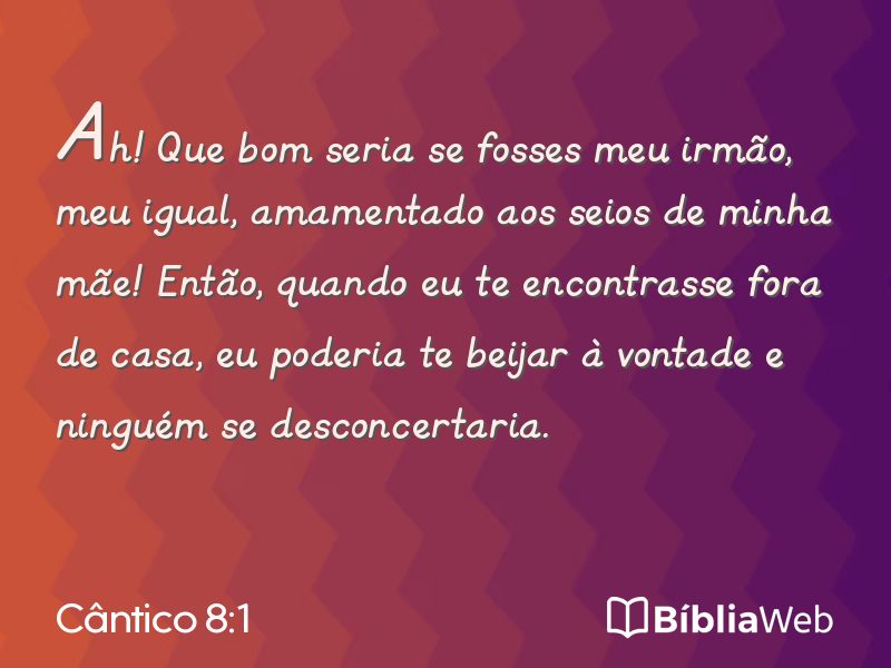 Cântico 8:1 em imagem para compartilhar