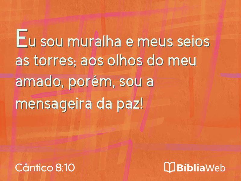 Cântico 8:10 em imagem para compartilhar