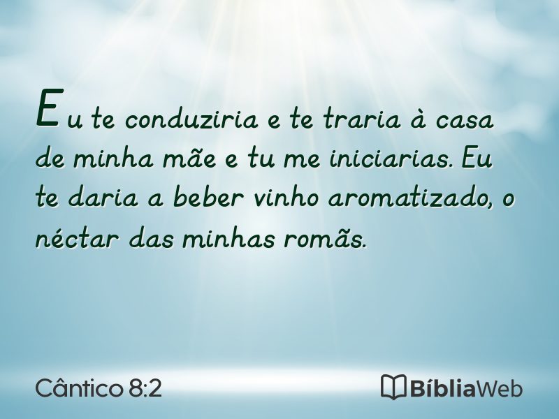Cântico 8:2 em imagem para compartilhar