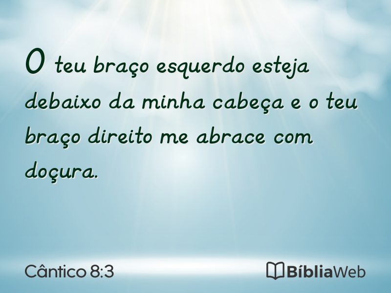 Cântico 8:3 em imagem para compartilhar