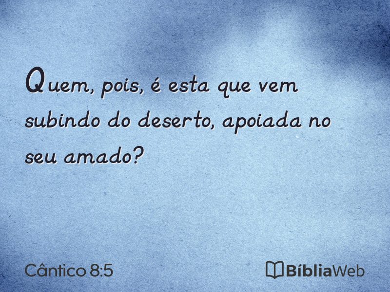 Cântico 8:5 em imagem para compartilhar