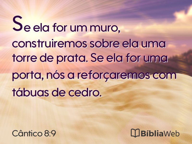 Cântico 8:9 em imagem para compartilhar