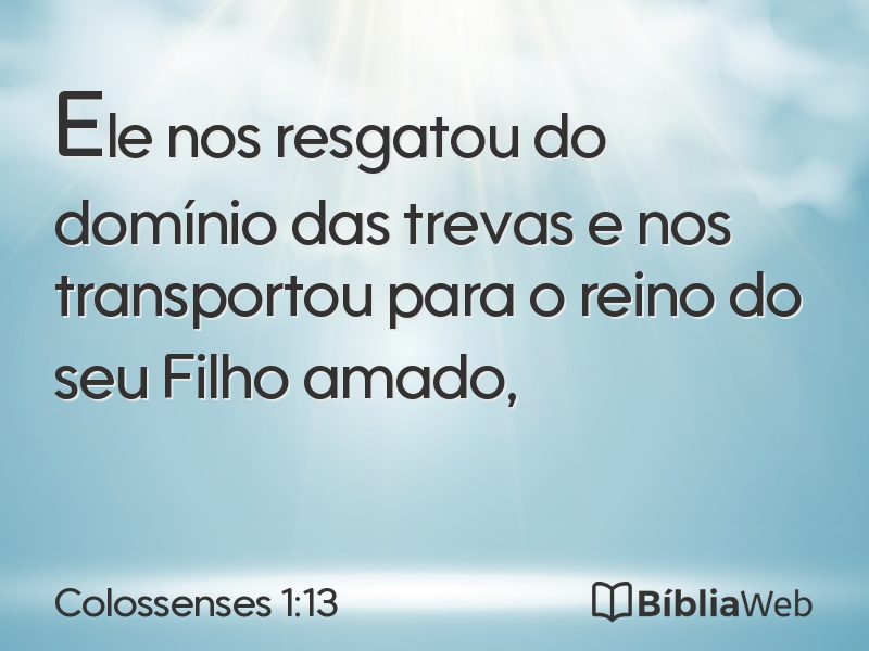 Colossenses 1:13 em imagem para compartilhar