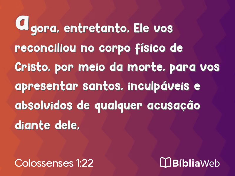 Colossenses 1:22 em imagem para compartilhar