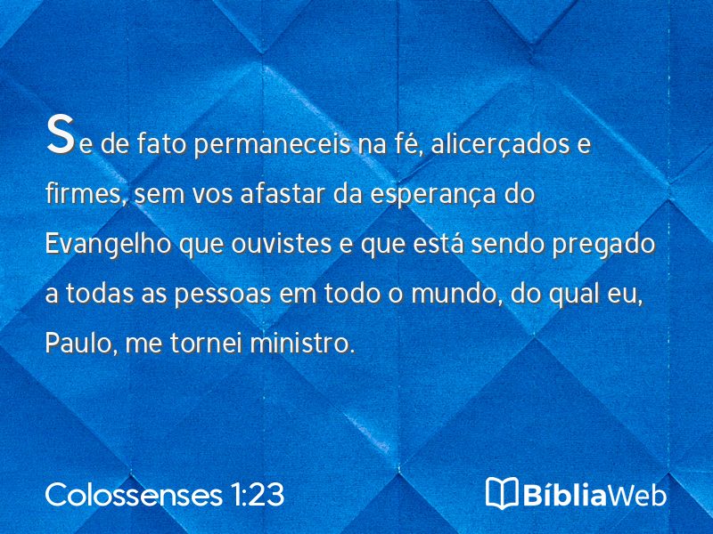 Colossenses 1:23 em imagem para compartilhar
