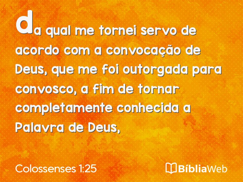 Colossenses 1:25 em imagem para compartilhar