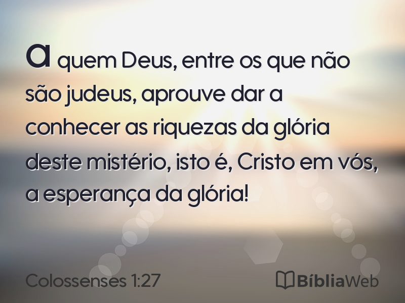 Colossenses 1:27 em imagem para compartilhar