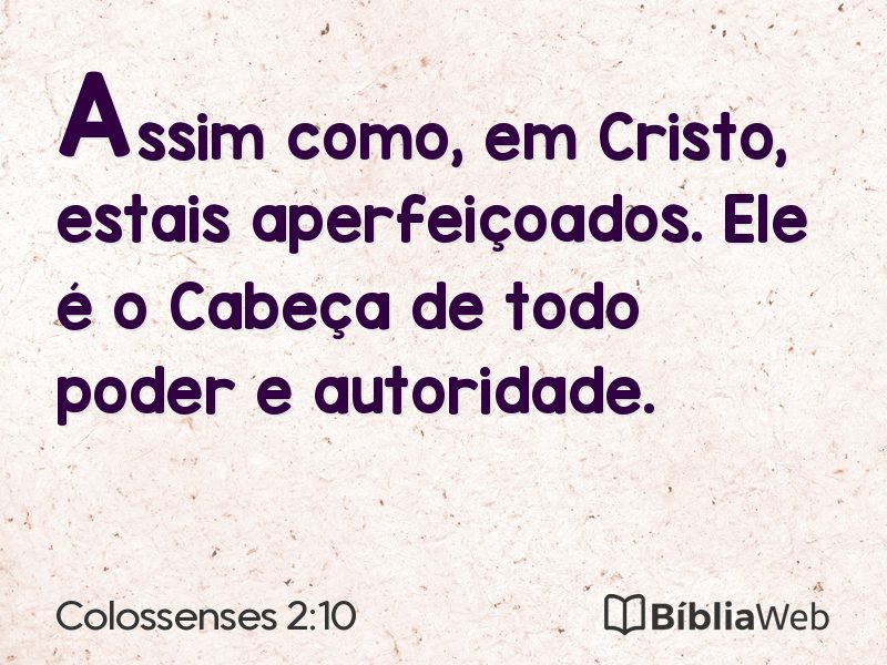 Colossenses 2:10 em imagem para compartilhar