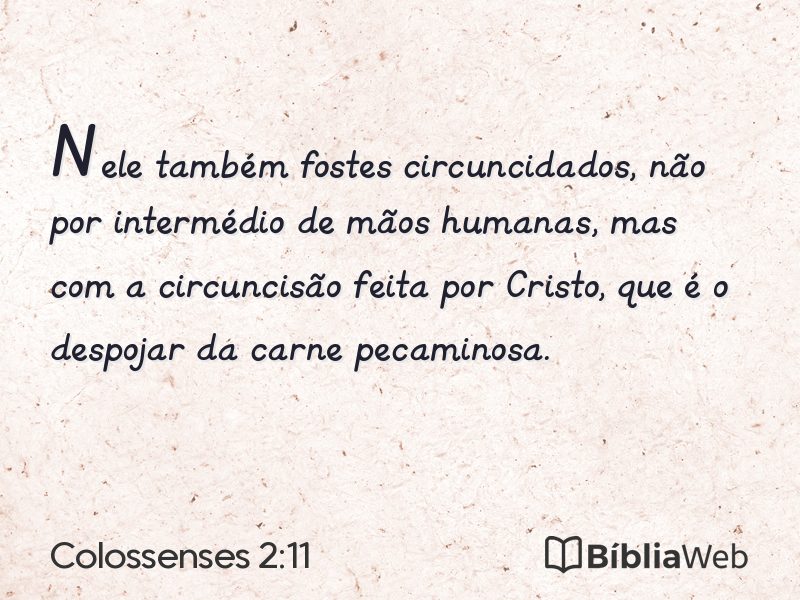 Colossenses 2:11 em imagem para compartilhar