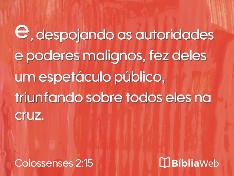 Colossenses 2:15 em imagem para compartilhar