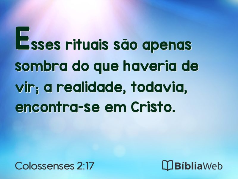 Colossenses 2:17 em imagem para compartilhar