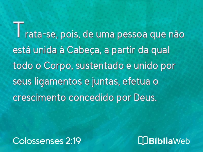 Colossenses 2:19 em imagem para compartilhar