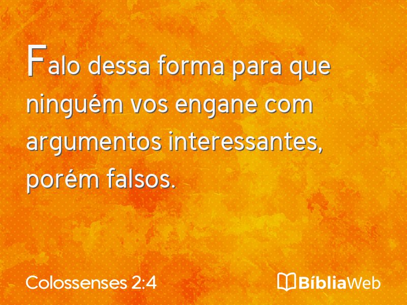Colossenses 2:4 em imagem para compartilhar