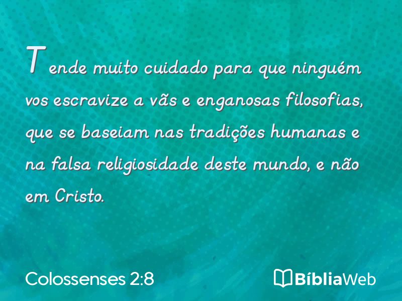 Colossenses 2:8 em imagem para compartilhar