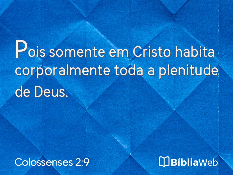 Colossenses 2:9 em imagem para compartilhar