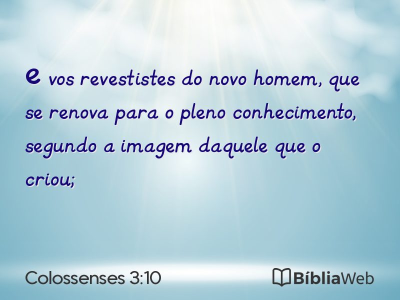 Colossenses 3:10 em imagem para compartilhar