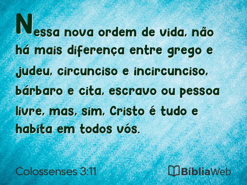 Colossenses 3:11 em imagem para compartilhar