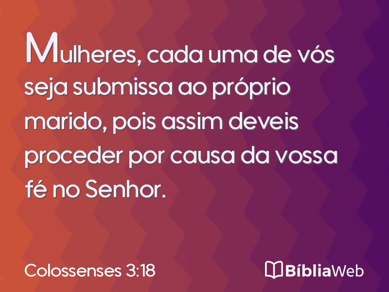 Colossenses 3:18 em imagem para compartilhar