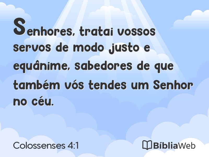 Colossenses 4:1 em imagem para compartilhar