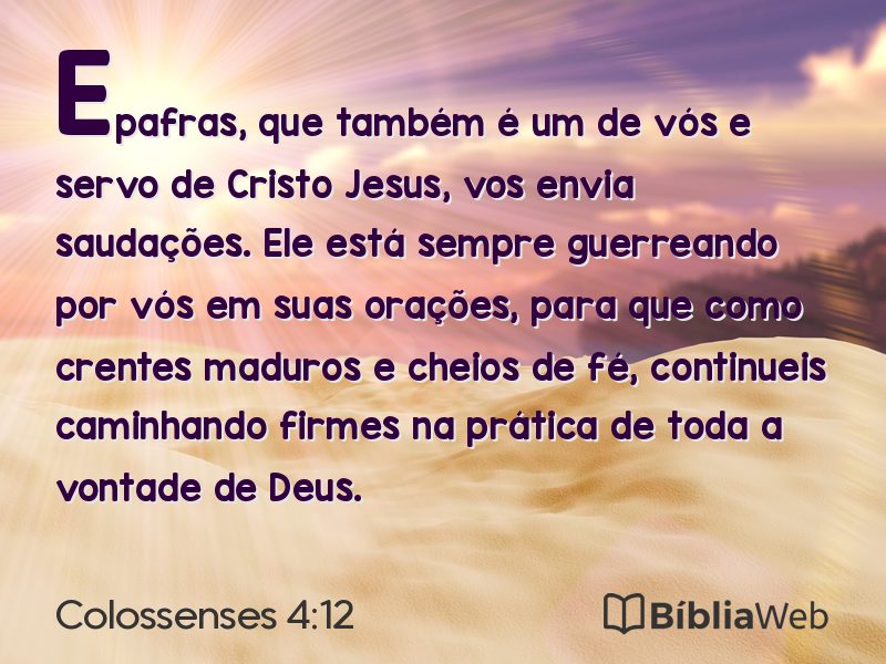 Colossenses 4:12 em imagem para compartilhar